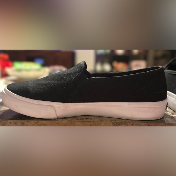 ✨ Like New Women’s Double Decker Keds Canvas Slip On Sneaker Black Size 11W ✨ - Picture 5 of 10